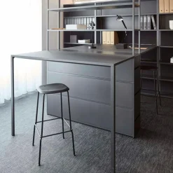 Soft Edge 85 Barhocker hoch Gestell Stahl schwarz