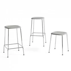 Soft Edge 85 Barhocker hoch Gestell verchromt