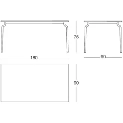 South Gartenesstisch 160x90cm