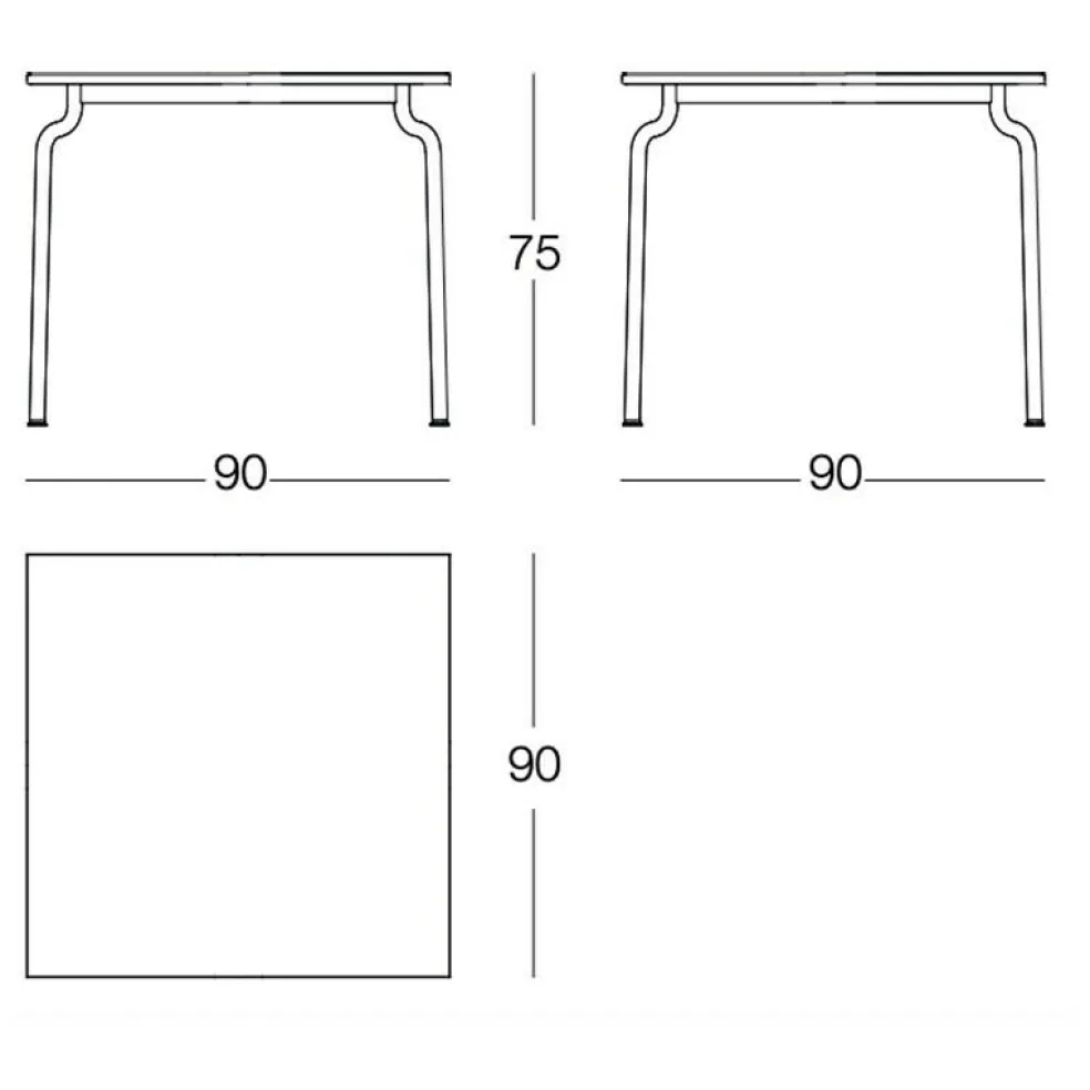 South Gartentisch 90x90cm