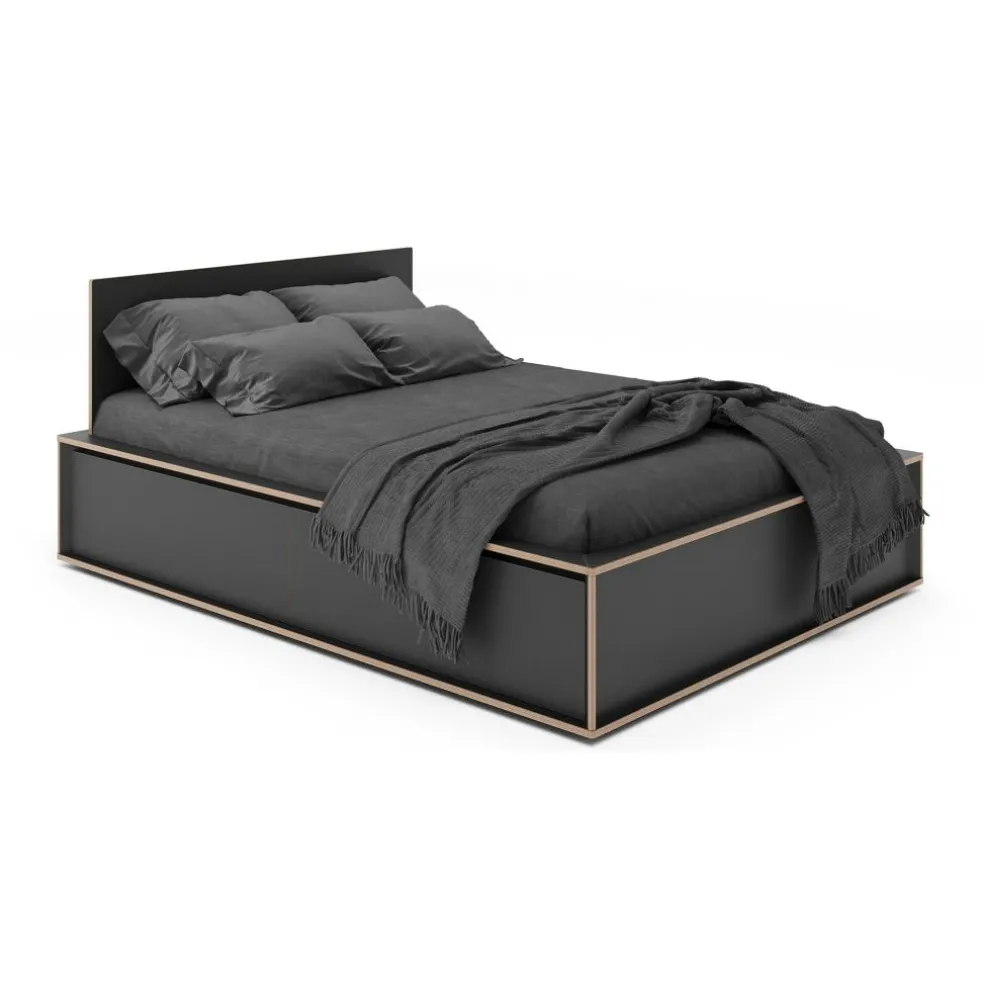 Spaze Doppelbett mit hohem Kopfteil 160x200cm