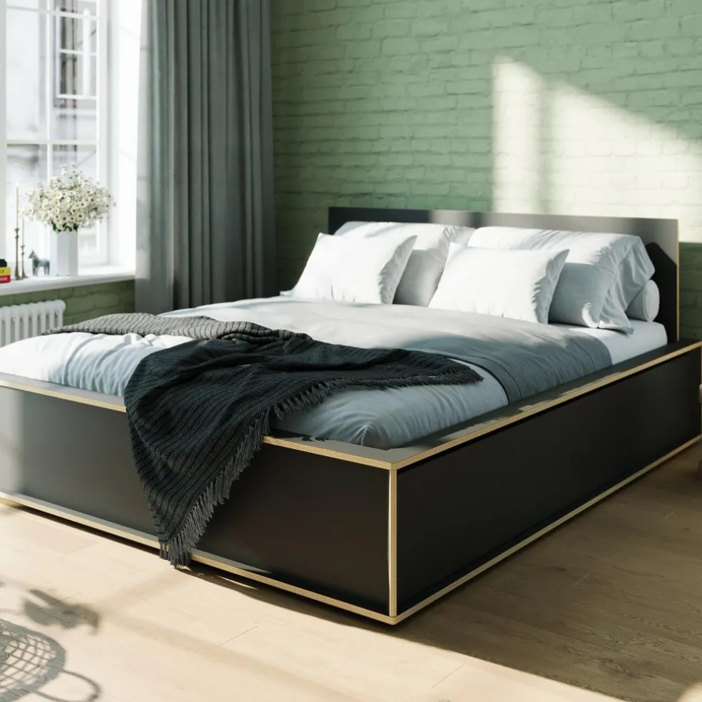 Spaze Doppelbett mit hohem Kopfteil 160x200cm