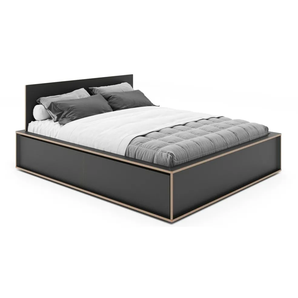 Spaze Doppelbett mit hohem Kopfteil 180x200cm