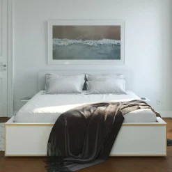 Spaze Doppelbett mit hohem Kopfteil 180x200cm