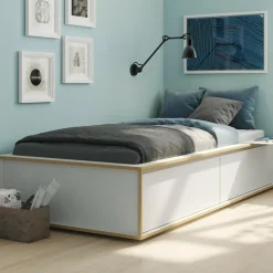 Spaze Einzelbett mit hohem Kopfteil 100x200cm