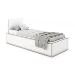 Spaze Einzelbett mit hohem Kopfteil 90x200cm