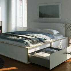 Spaze Einzelbett mit hohem Kopfteil 140x200cm