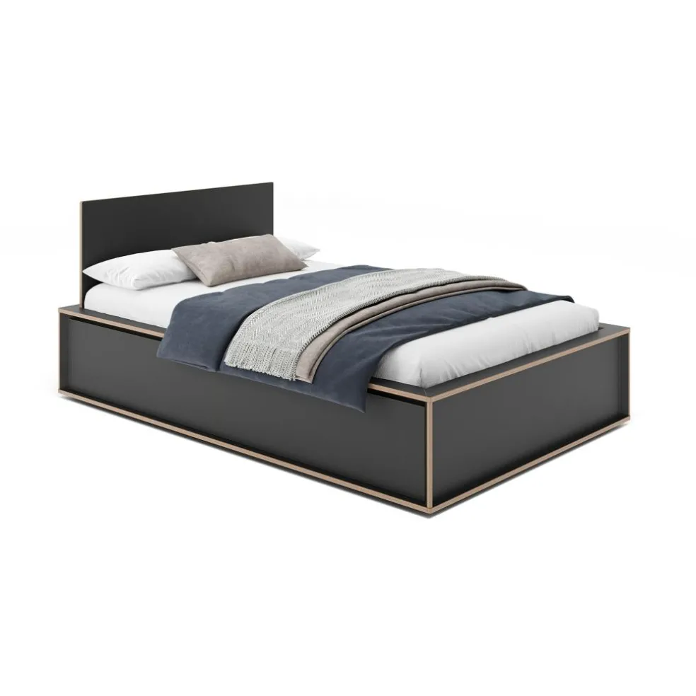 Spaze Einzelbett mit hohem Kopfteil 140x200cm