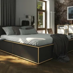 Spaze Einzelbett mit hohem Kopfteil 140x200cm