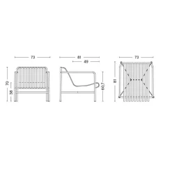Special Edition 2025 Palissade Garten Loungesessel mit niedriger Rückenlehne