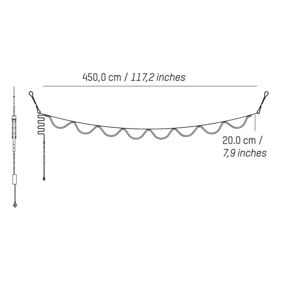 Spline LED Pendelleuchte 450cm