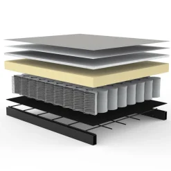 Splitback Schlafsofa Chrom 210x89cm