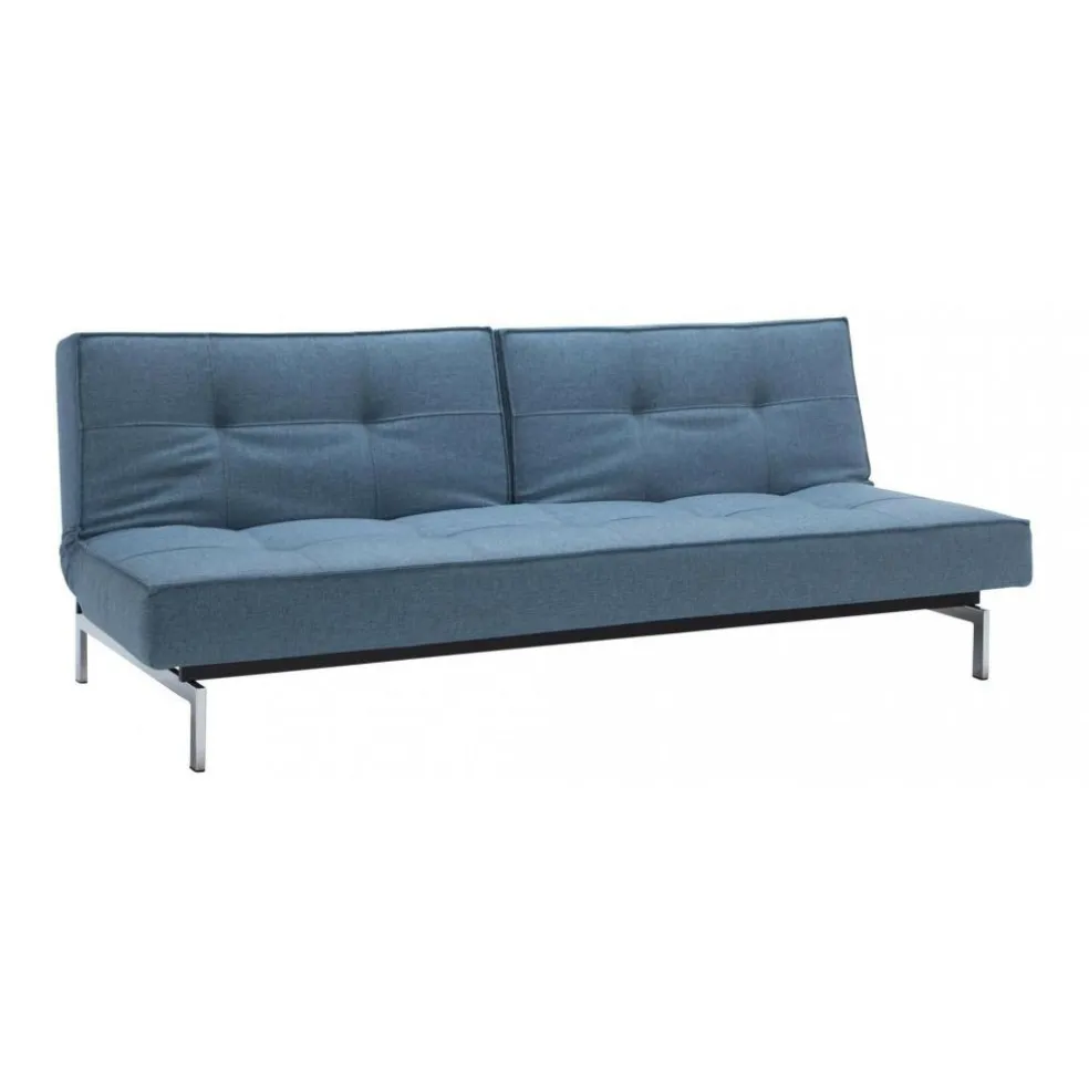 Splitback Schlafsofa Chrom 210x89cm