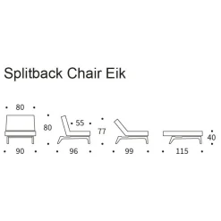 Splitback Sessel Eiche