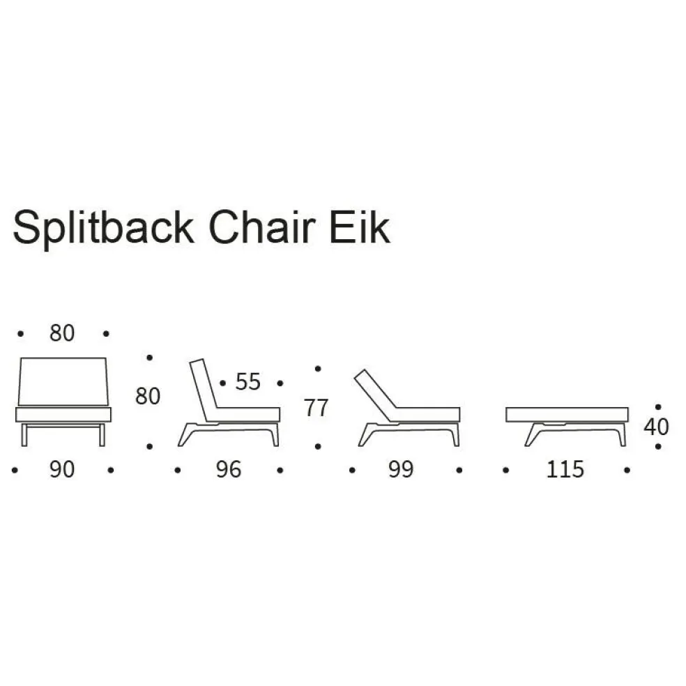 Splitback Sessel Eiche