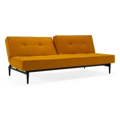 Splitback Styletto Schlafsofa Holz schwarz 210x91cm