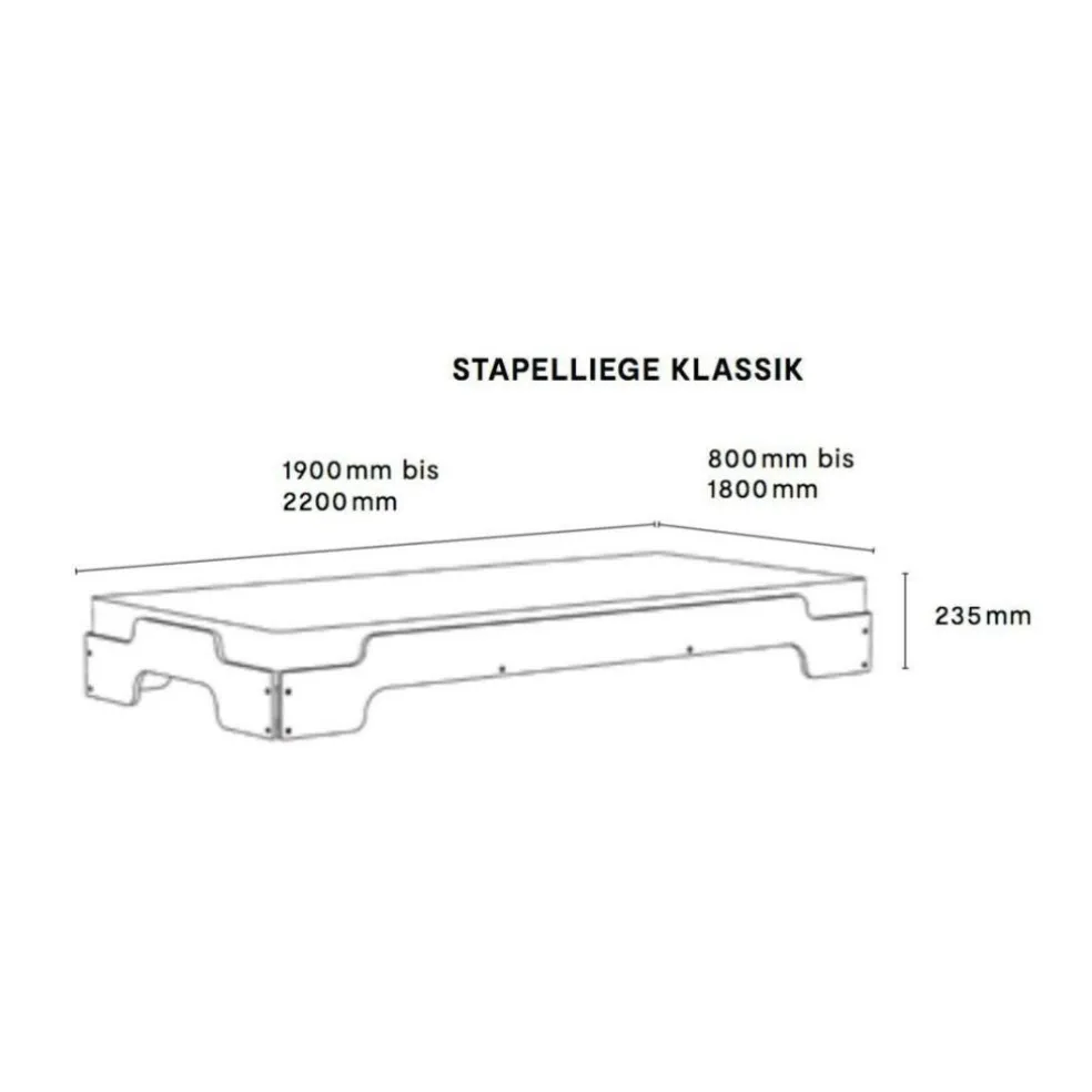 Stapelliege Klassik 90x200cm