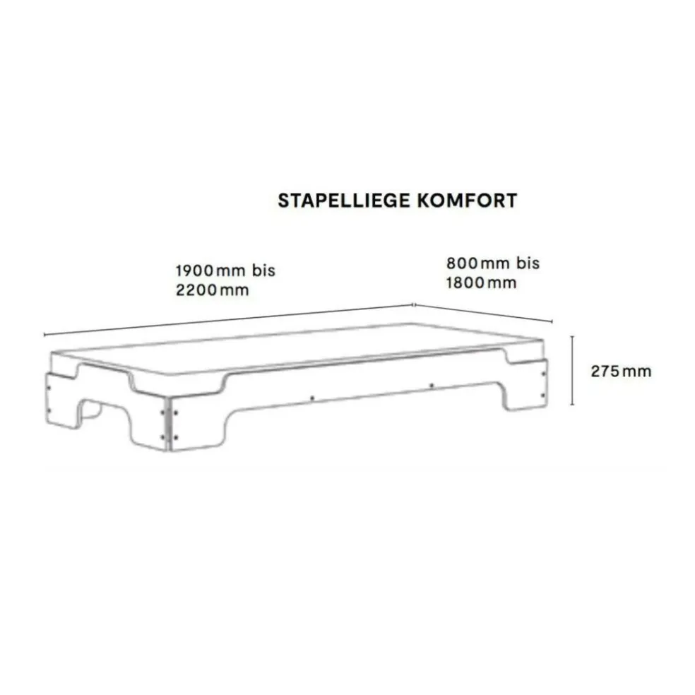 Stapelliege Komfort 90x200cm