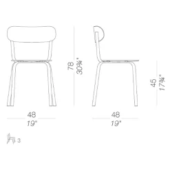 Stil S48 Stuhl Vierbeingestell stapelbar