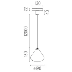 String Lights LED Pendelleuchte konisch