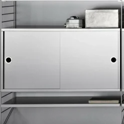 String System Hängeschrank mit Schiebetüren Tiefe 30cm