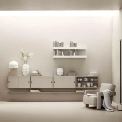 String System Hängeschrank mit Schiebetüren Tiefe 30cm