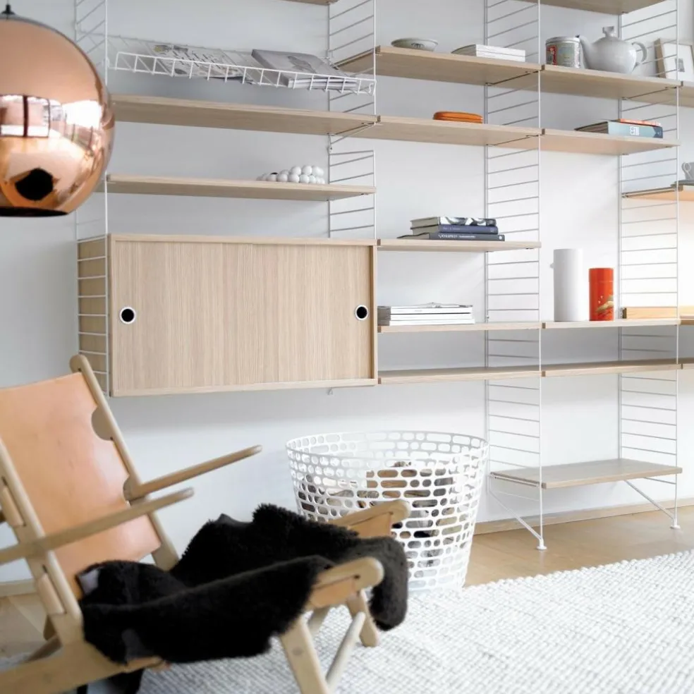 String System Hängeschrank mit Schiebetüren Tiefe 30cm