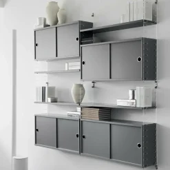 String System Hängeschrank mit Schiebetüren Tiefe 20cm