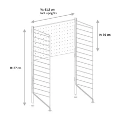 String System Outdoor Rückwand 58x36cm