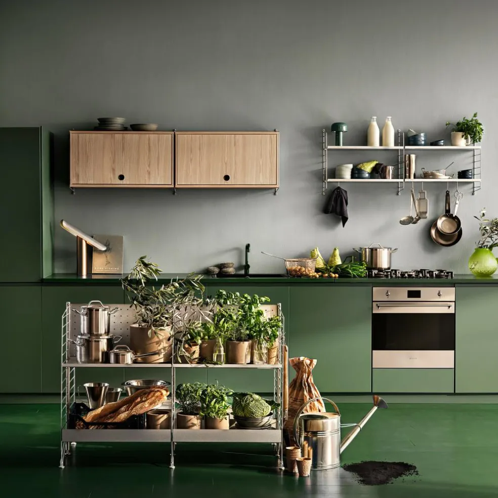 String System Schrankelement mit Klapptür 78x30cm