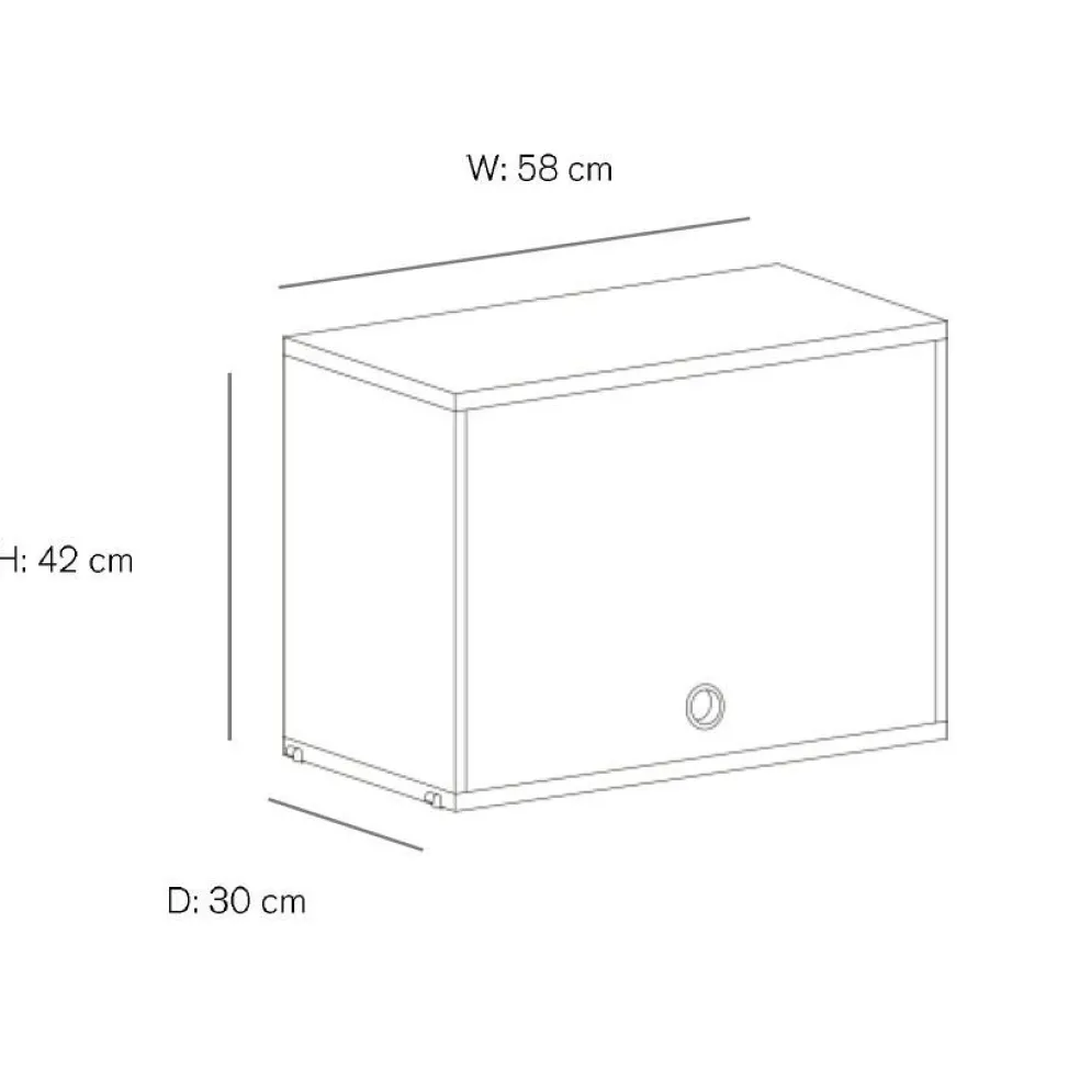 String System Schrankelement mit Klapptür 58x30cm