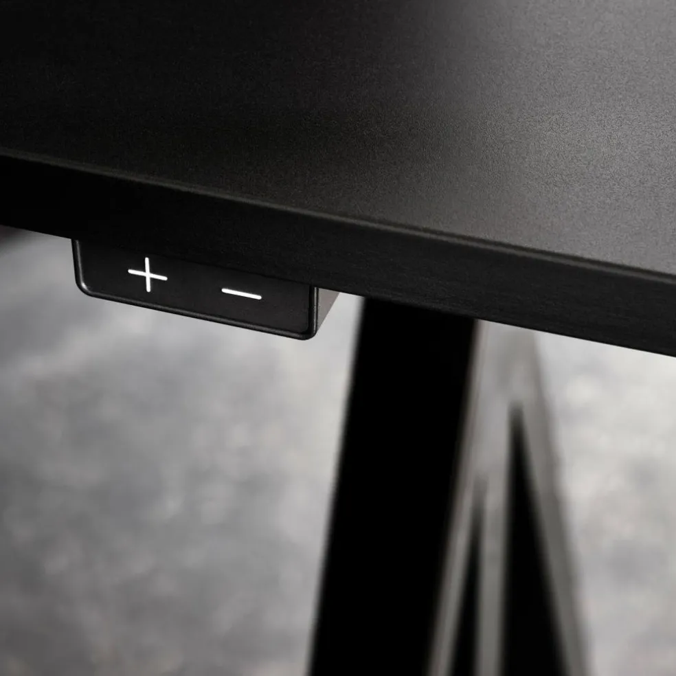 String Works Schreibtisch höhenverstellbar Gestell schwarz