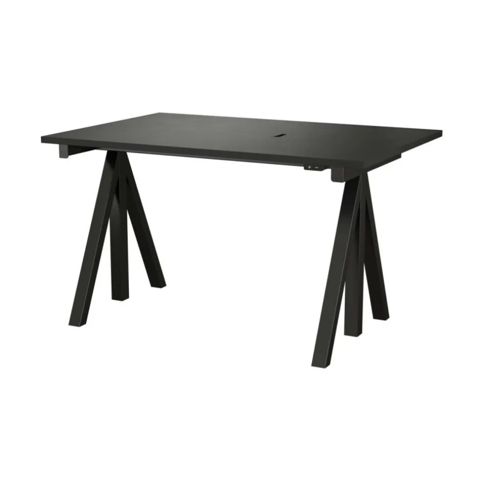 String Works Schreibtisch höhenverstellbar Gestell schwarz