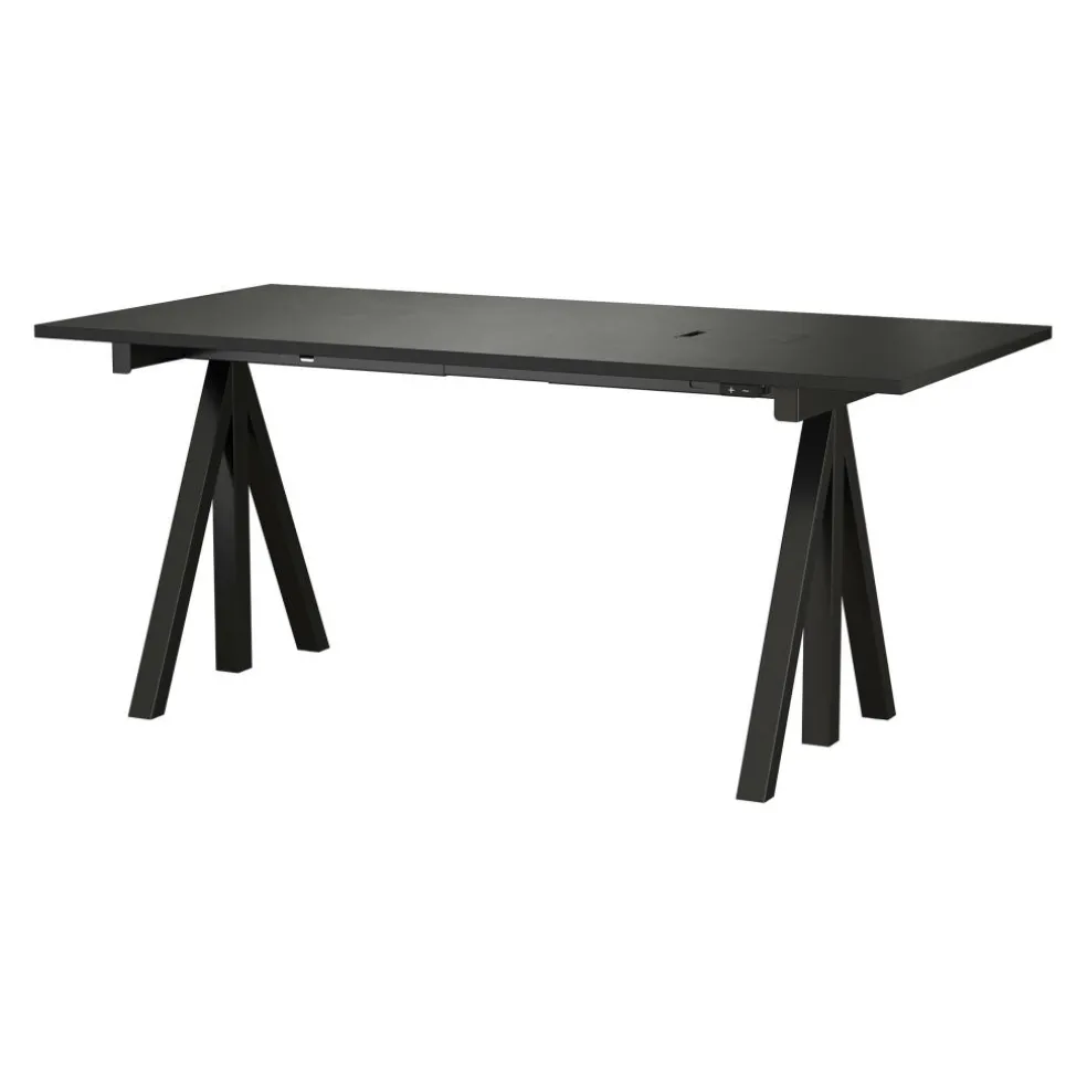 String Works Schreibtisch höhenverstellbar Gestell schwarz
