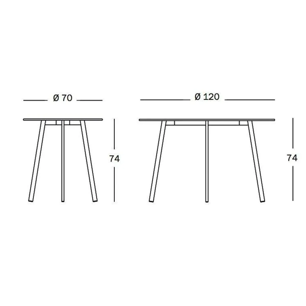 Striped Tavolo Tisch rund