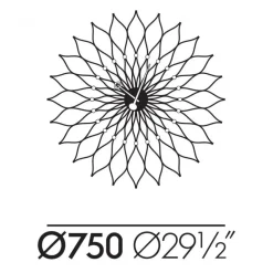 Sunflower Clock Nelson Wanduhr