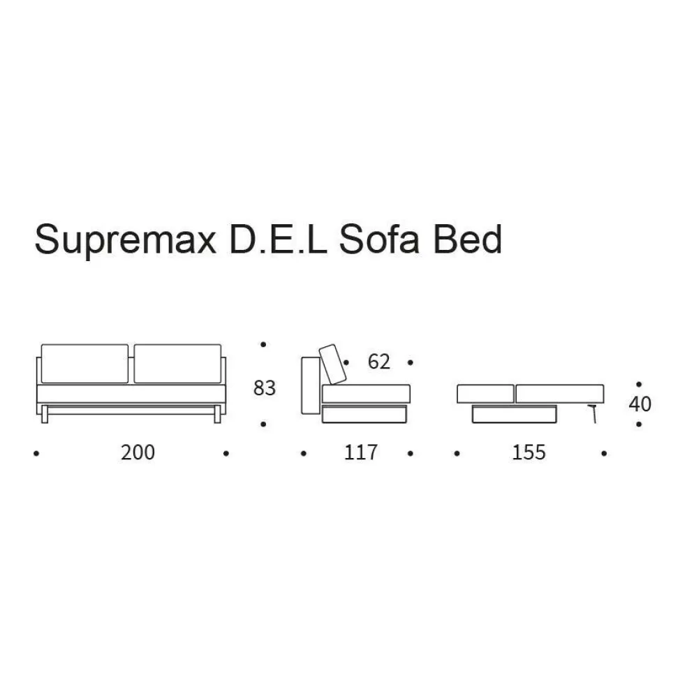 Supremax D.E.L. Schlafsofa 200x117cm