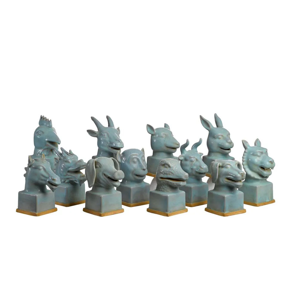 Symbolic Blue Head 12er Set