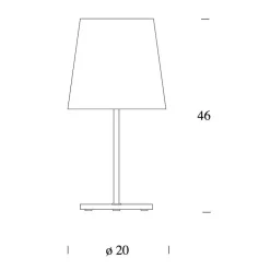 3247TA Tischleuchte H46cm