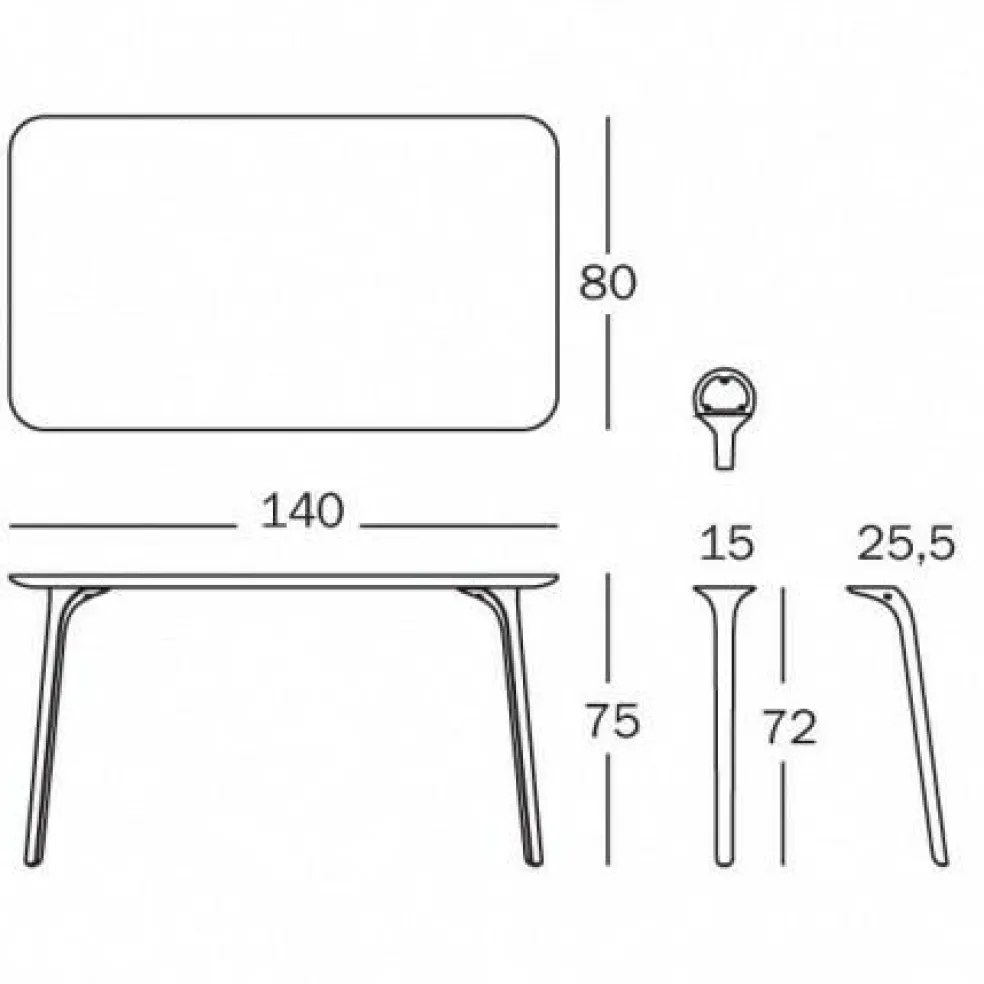 Table First Tisch Rechteckig