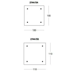 Tavolo Con Ruote Couchtisch 100x100cm