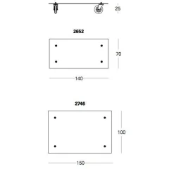 Tavolo Con Ruote Couchtisch 140x70cm