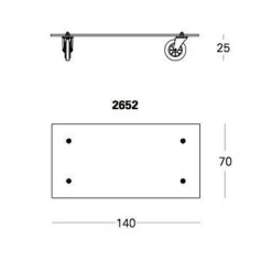 Tavolo Con Ruote Couchtisch 140x70cm