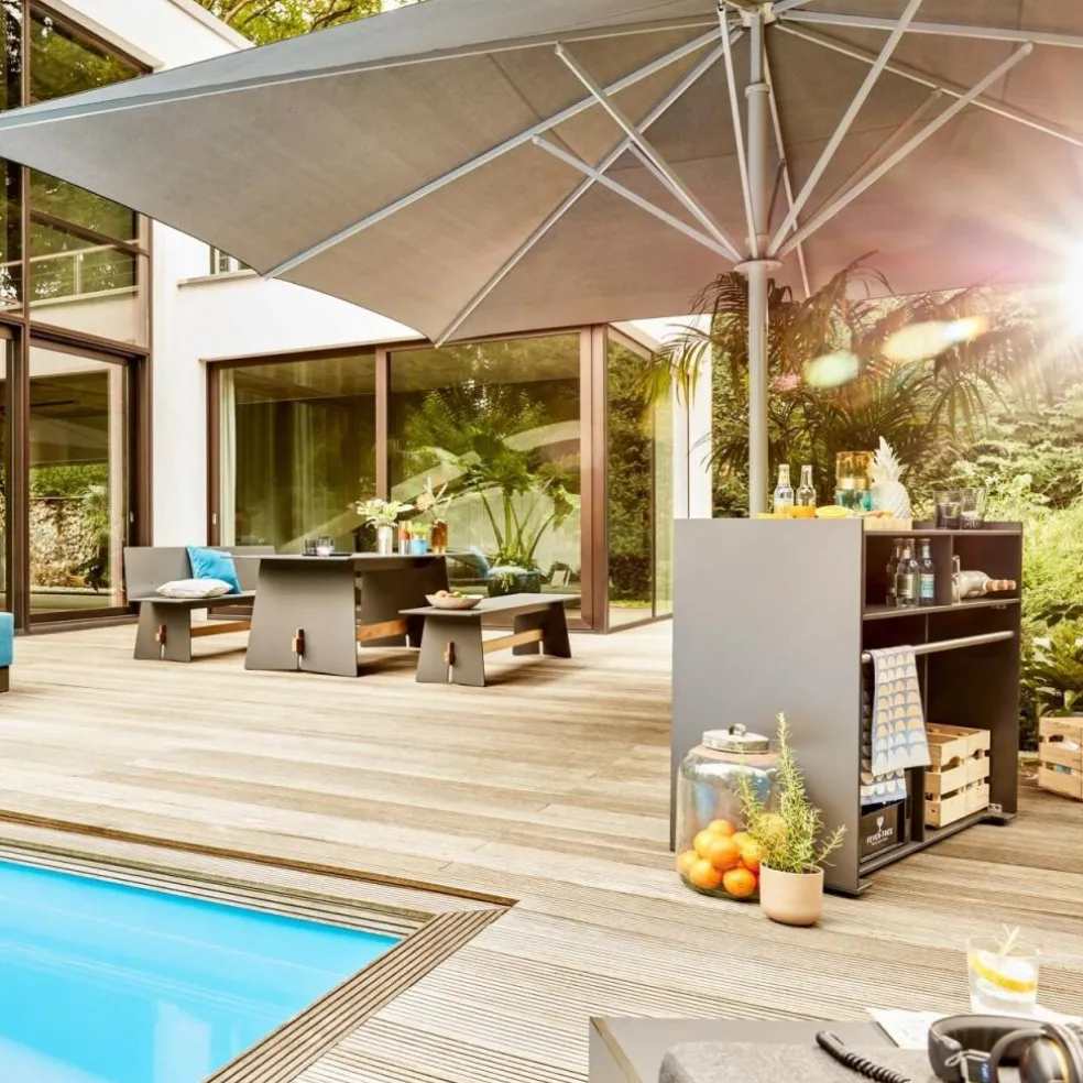 Tension Outdoor Tisch 90x220x73cm