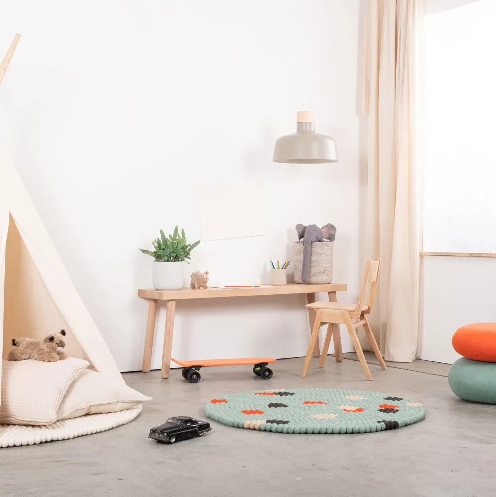 Terra Ocean Filzkugelteppich