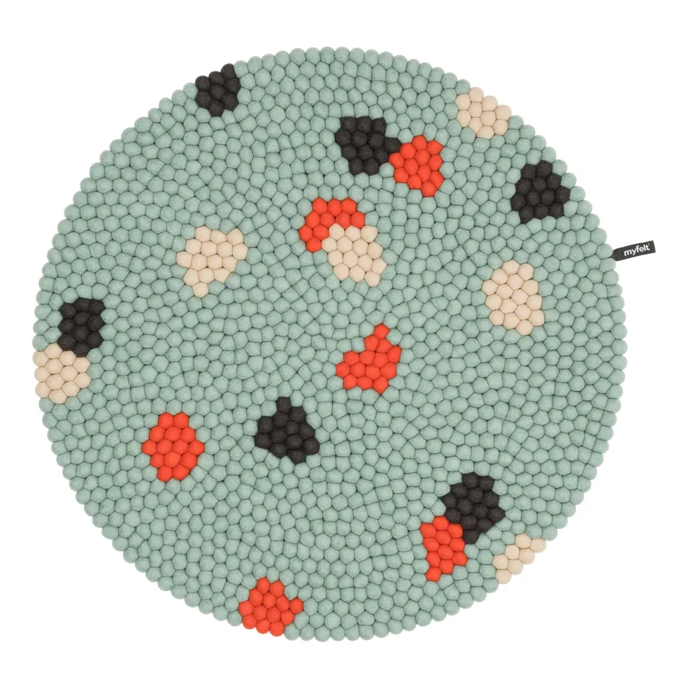 Terra Ocean Filzkugelteppich