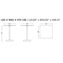Terrazzo Gartentisch 60x60cm