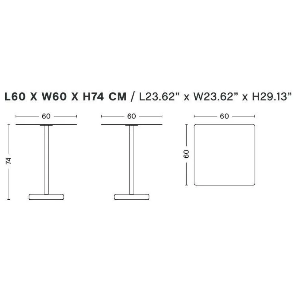 Terrazzo Gartentisch 60x60cm