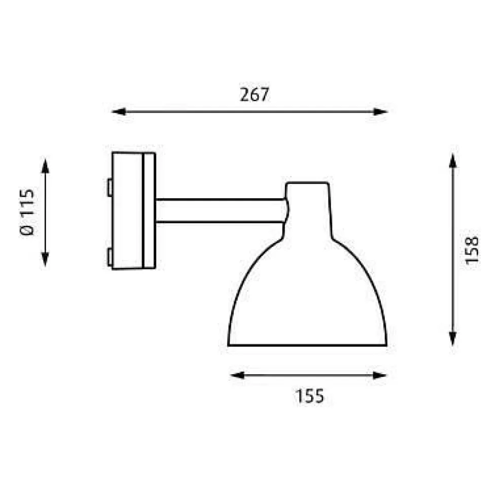 Toldbod 155 Außenwandleuchte