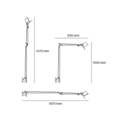 Tolomeo Braccio Parete Wandleuchte